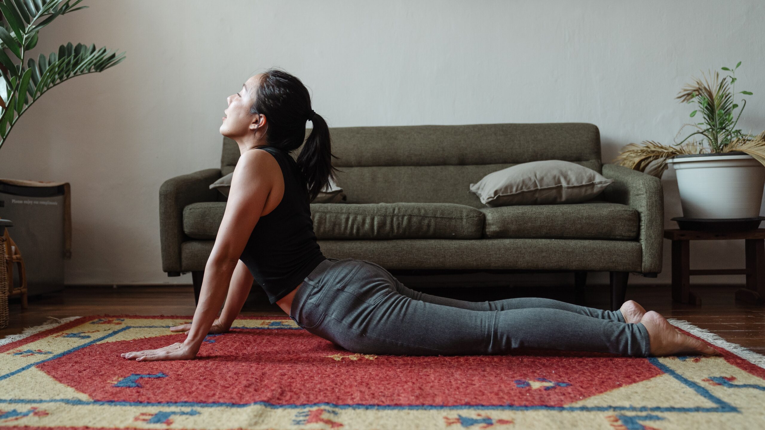 Woman doing Full Body Yoga Stretch